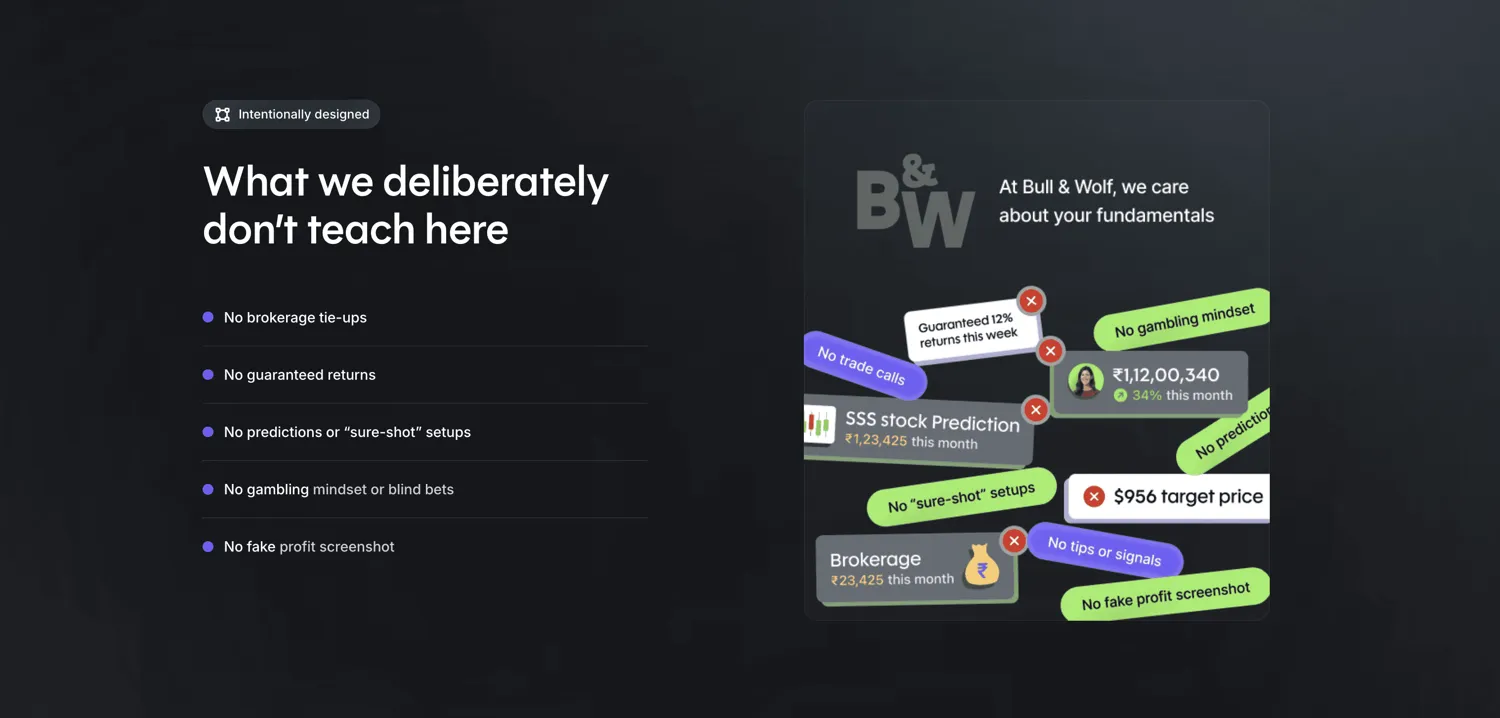 Making trading education feel credible in a category built on hype.